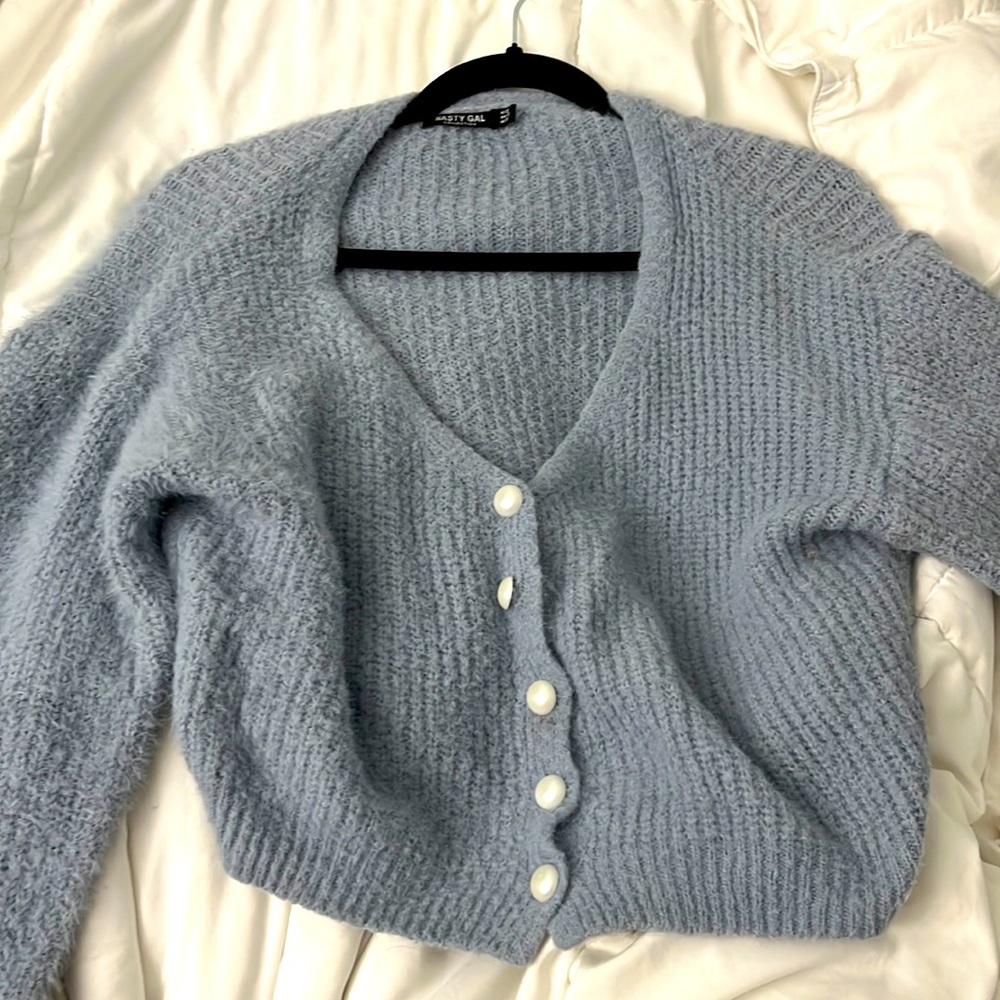 blue sweater